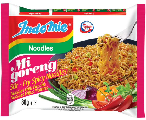 Indomie Instant Noodles Mi Goreng Hot & Spicy